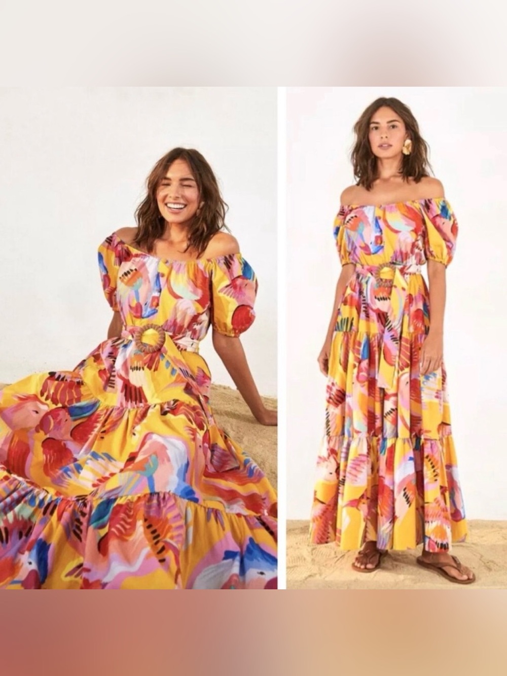 FARM Rio Neon Macaws Maxi Dress